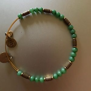 Alex and Ani beaded green bracelet